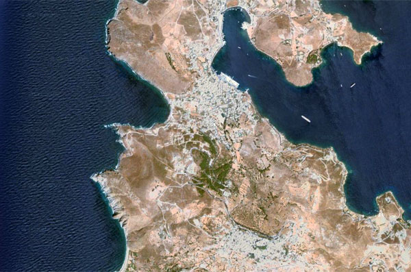 Patmos Island Satellite Images