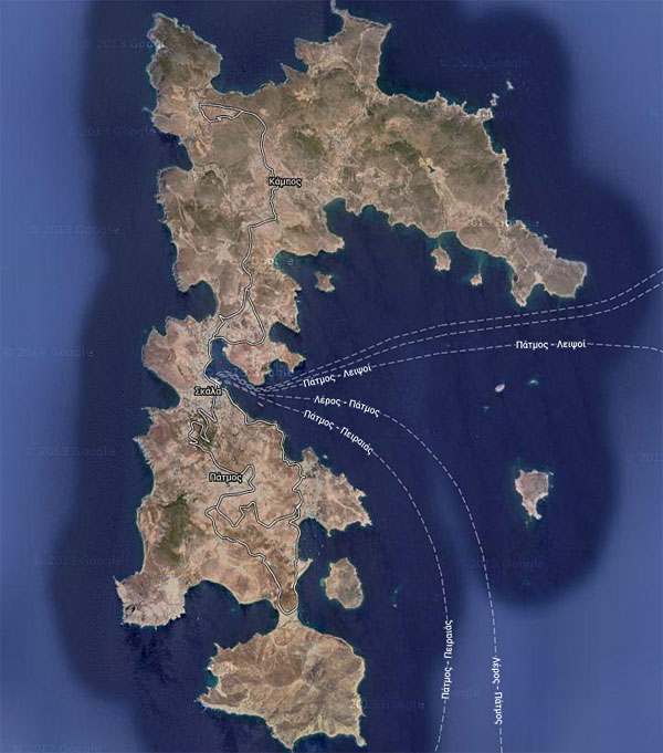 Patmos Island Maps